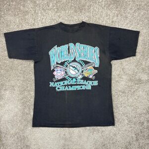 Vintage 1997 Florida Marlins World Series National Champions MLB T Shirt XL